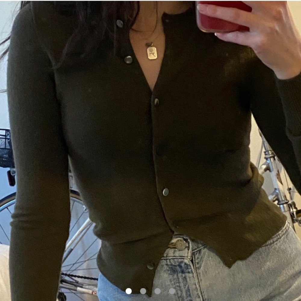 J Crew mossy green gorgeous cardigan xs